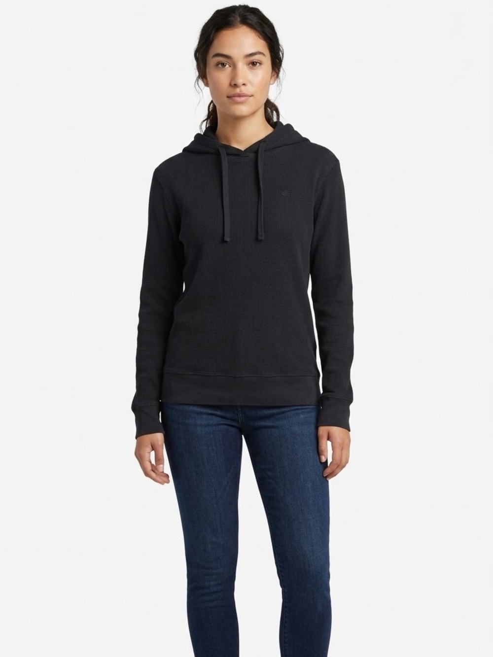 🖤 Brody Black Lightweight Waffle/Fleece Pullover Hoodie